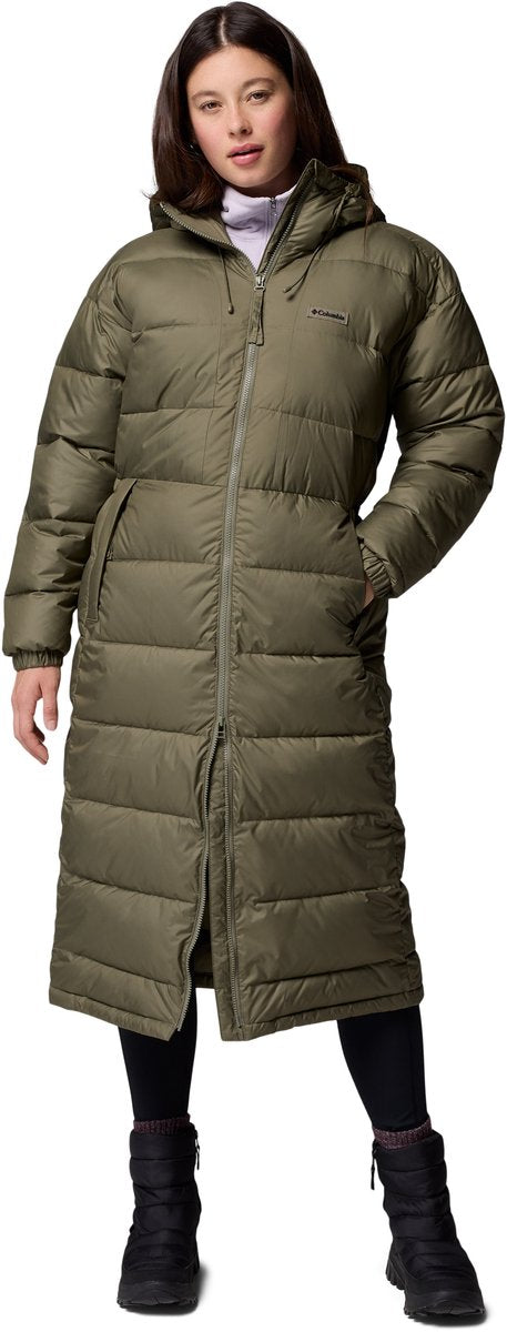 Columbia pike lake™ iii long jacket dames outdoorjas - stone green xl