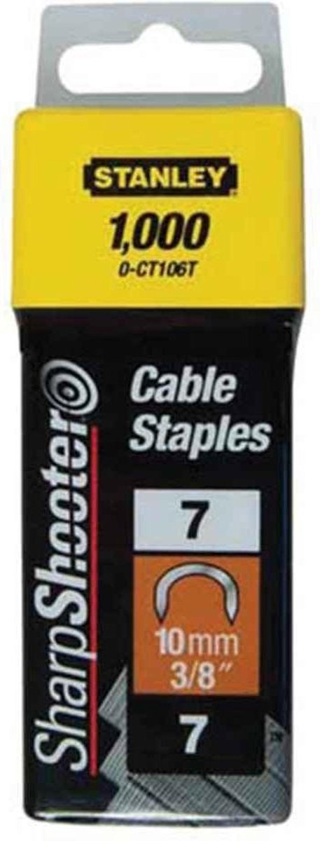 Stanley handtacker krammen 11mm type 7 1000 stuks