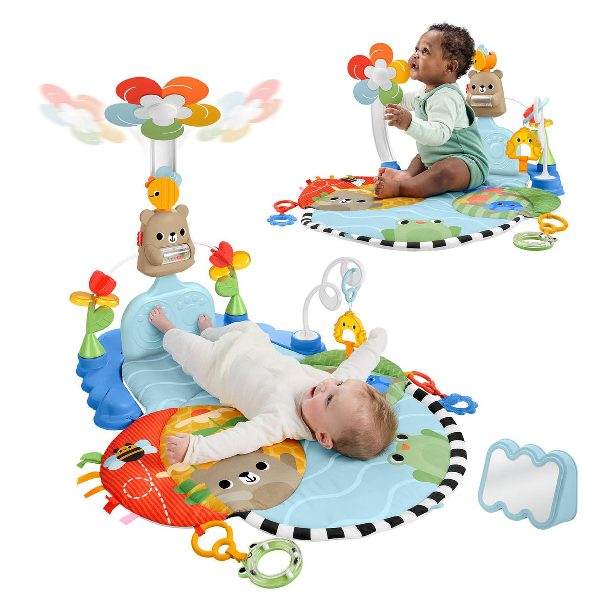 Fisher-price 3-in-1 trappel en schommel activiteitenmat