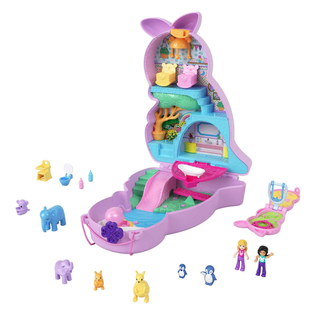 Mattel Polly Pocket Mama and Joey Kangaroo Bag play set