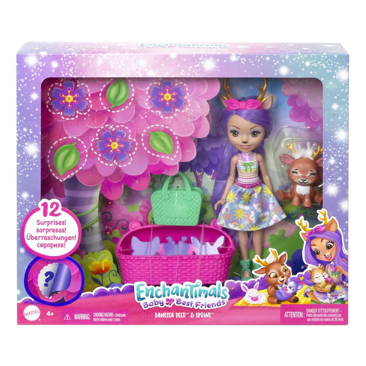 Mattel Enchantimals Baby Best Friends Pop Danessa Deer and Sprint