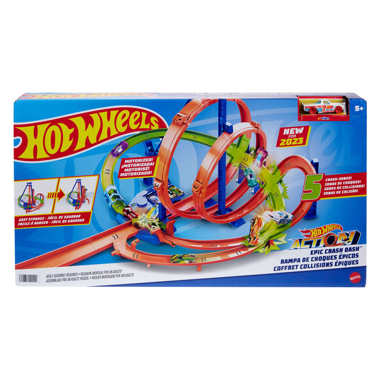 Hot Wheels Action Legendary Crashing and Popping Race Course Spelar Set