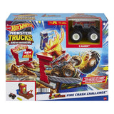 Hot Wheels Monster Trucks Arena Smash 5 Alarm Fire Crash Play Play