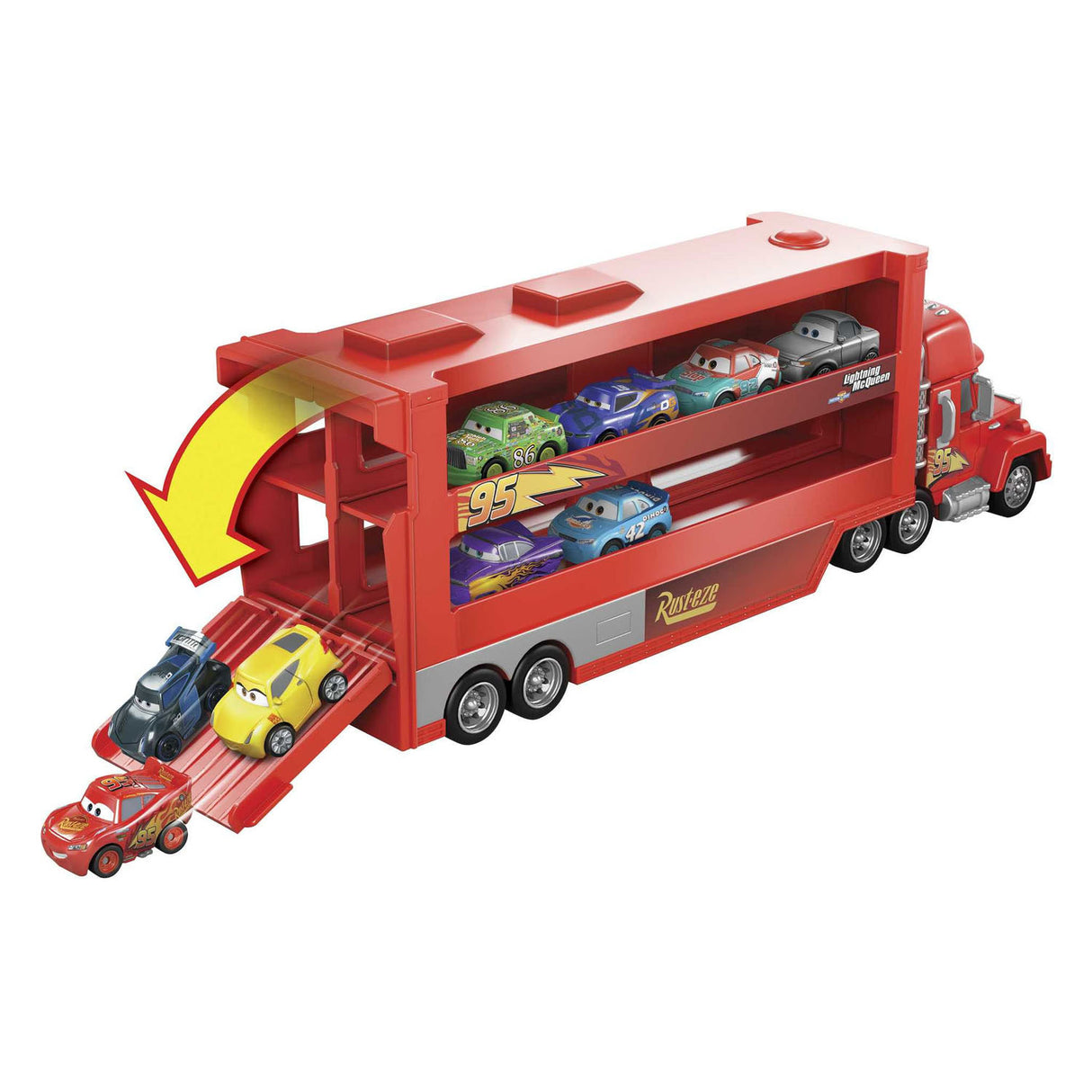 Mattel Pixar Mack Miniracers Transporter med 1 miniracer