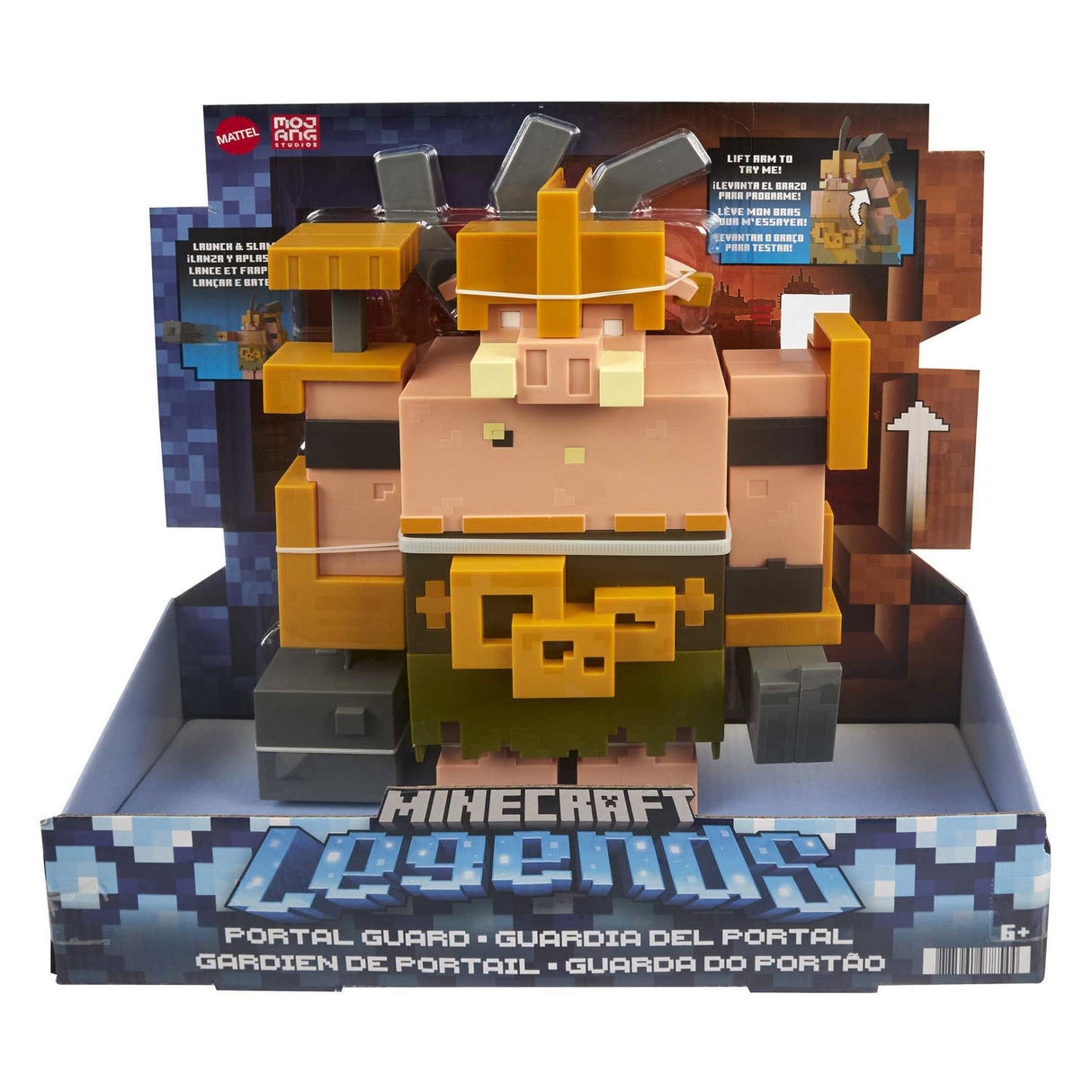 Mattel Minecraft Legends Portal Guard Superbaas Speel figura