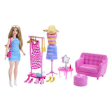 Mattel fashionista pop con rack di abbigliamento