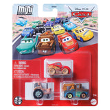 Mattel disney pixar cars mini racers auto's, 3st.