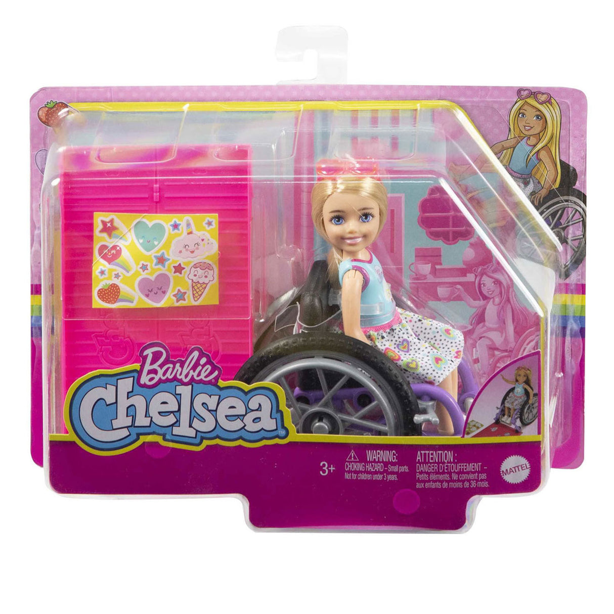 Mattel Chelsea Wheelchair fashion doll Blond