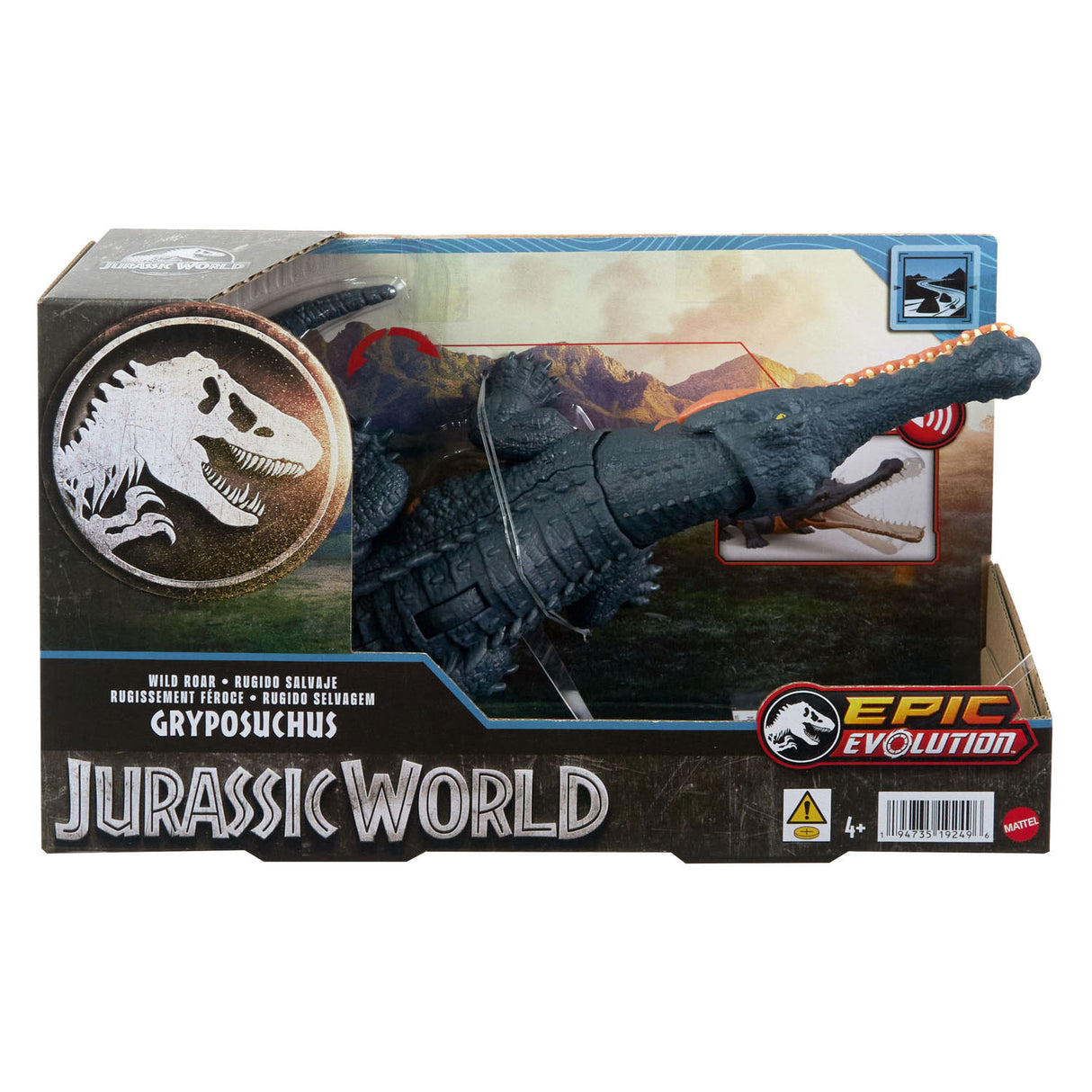 Mattel Jurassic World Roaring Gyropsuchus Dinosaur Figura