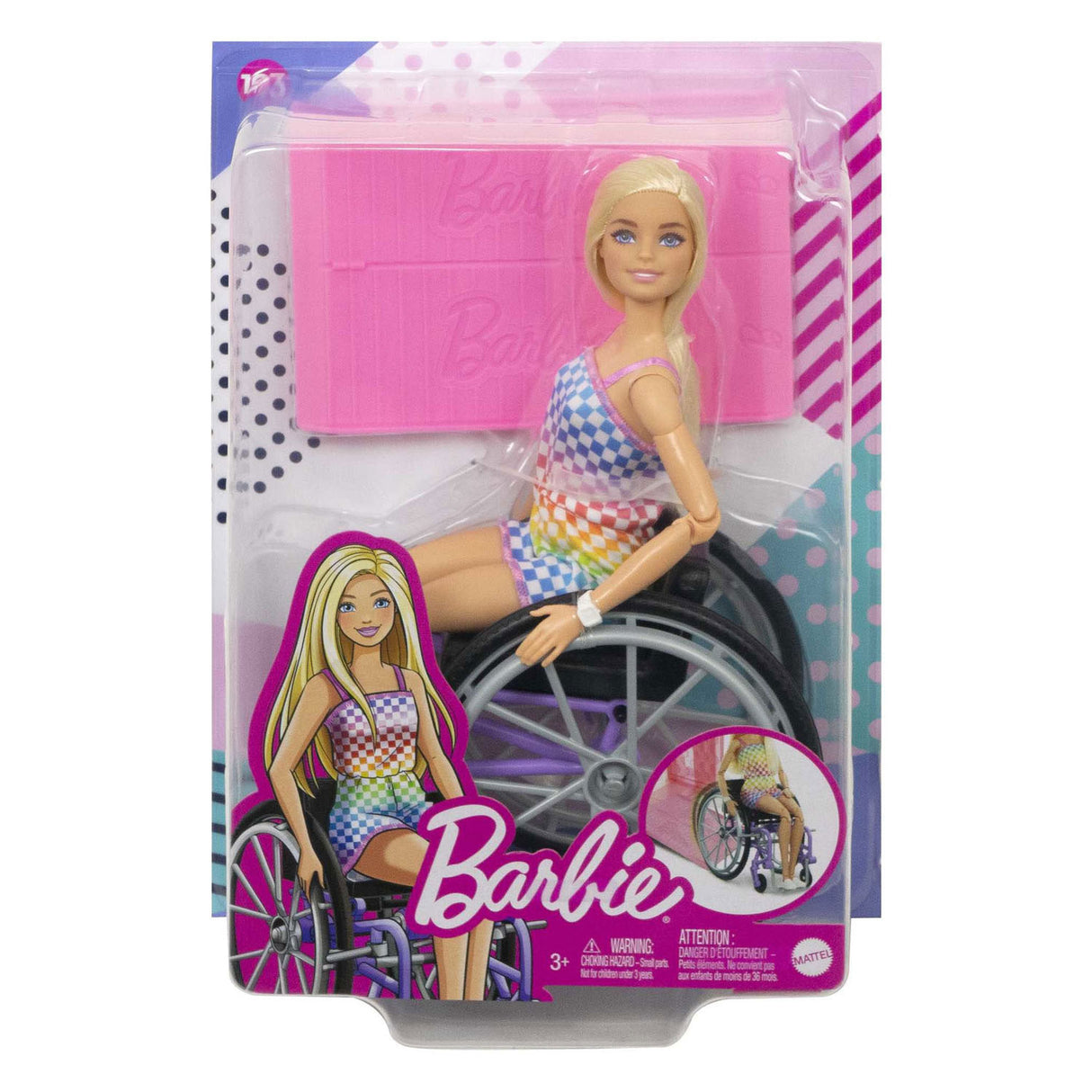 Mattel Fashionistas mit einem lila Rollstuhl #194