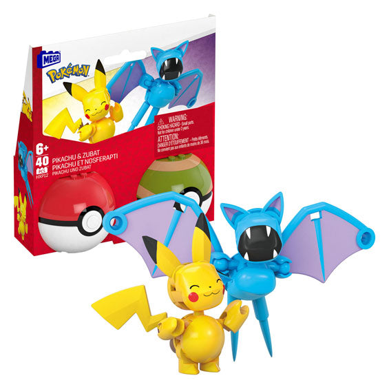 Mattel Mega Construx Pikachu Zubat Bouwset, 40DLG.