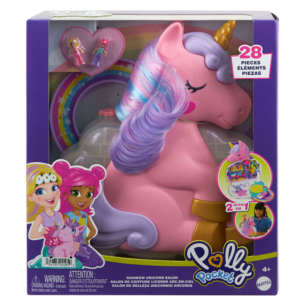 Mattel Polly Pocket Salon of the Regenboog Unicorn Play Set