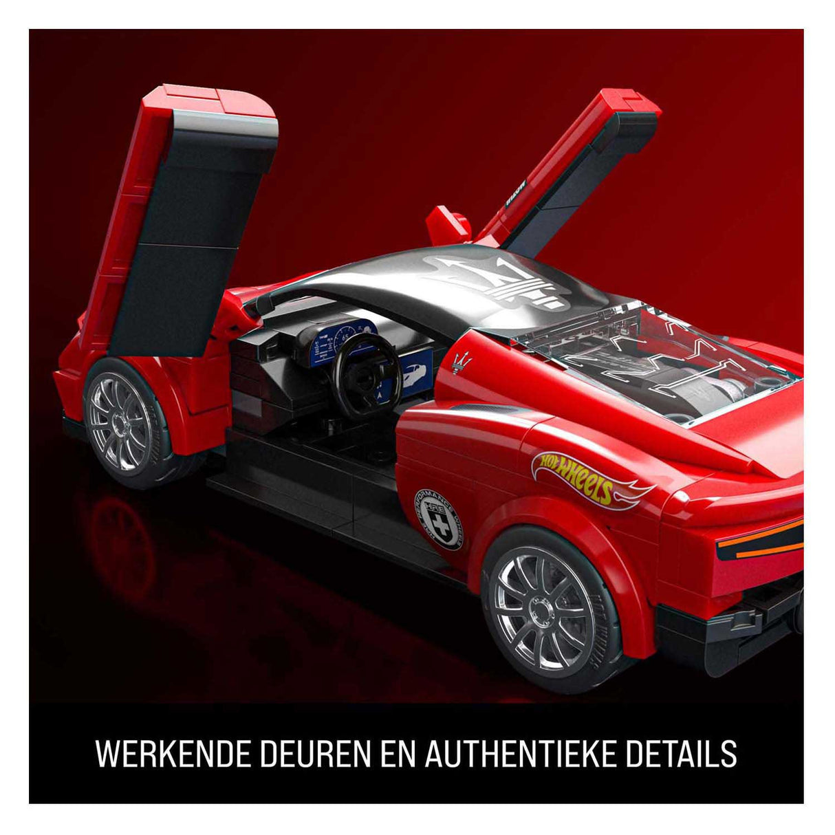 Mattel brick shop hot wheels speed serie - maserati mc20 - bouwspeelgoed - 250 onderdelen