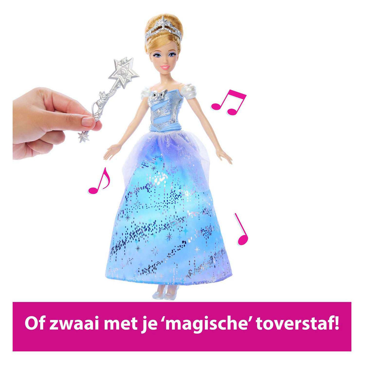 Mattel disney prinses assepoester – modepop met lichtshow en geluid