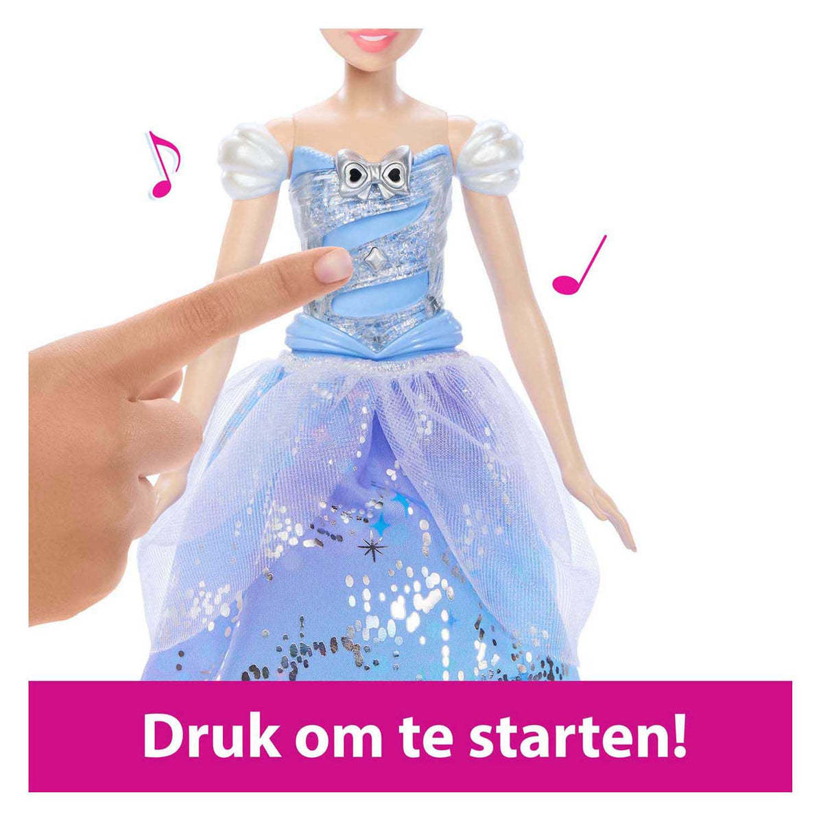 Mattel disney prinses assepoester – modepop met lichtshow en geluid