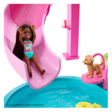 Barbie droomzwembad - speelset met glijbaan en bubbelbad en meer dan 20 accessoires