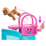 Barbie droomzwembad - speelset met glijbaan en bubbelbad en meer dan 20 accessoires