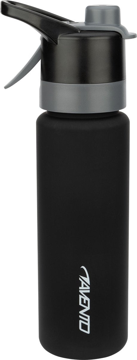 Avento drinkfles spray - 0.7 liter - zwart grijs