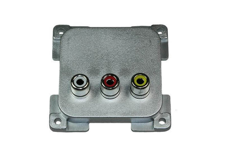 C-line video en audio contactdoos zilver - verpakt