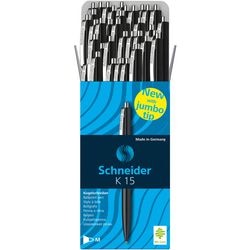 Schneider schrijfwaren schneider balpen - k15 - zwart - m - 50 stuks - s-3081-50
