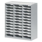 Sorteerstation evolution paperflow 36-vaks polystyreen stapelbaar grijs