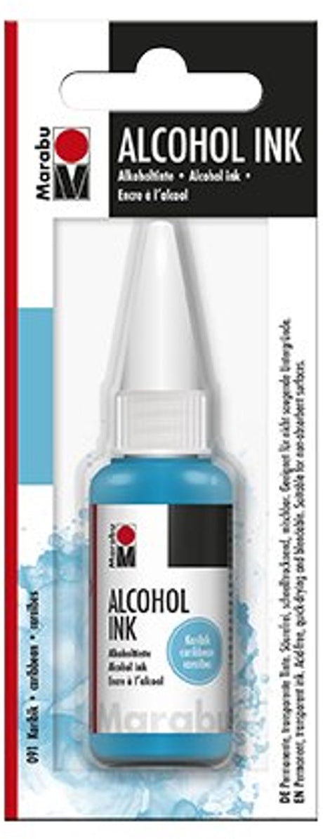 Marabu permanente alcohol inkt, enziaanblauw, 20 ml