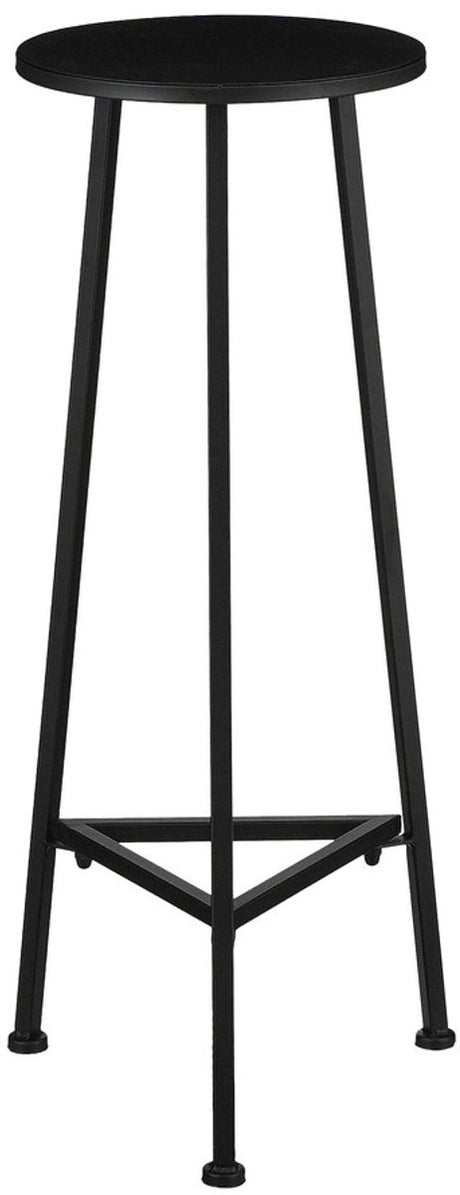 Mica decorations adine plantentafel - h80 x ø30 cm - metaal - zwart