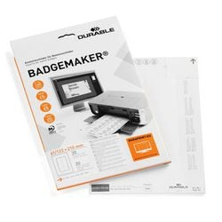 Durable insteekkaarten voor badges badgemaker wit