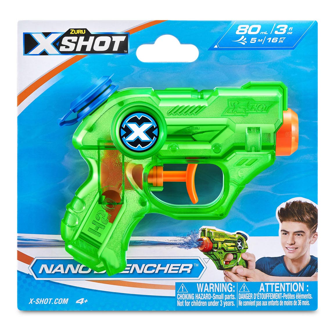 Zuru X-Shot Waasser Pistoul Nano Benner, 80ml