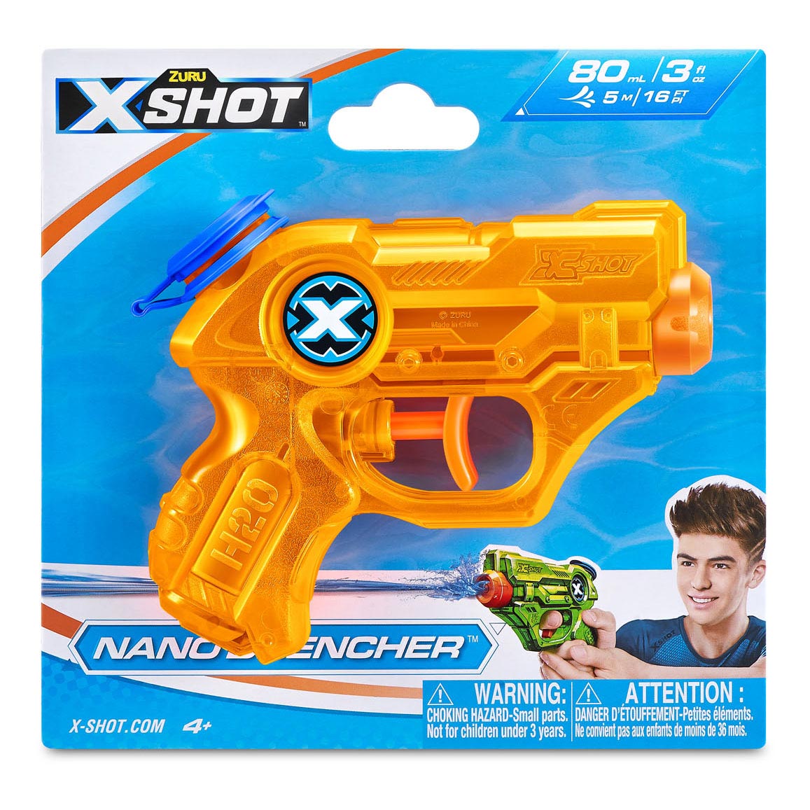 Zuru x-shot waterpistool nano bencher, 80ml