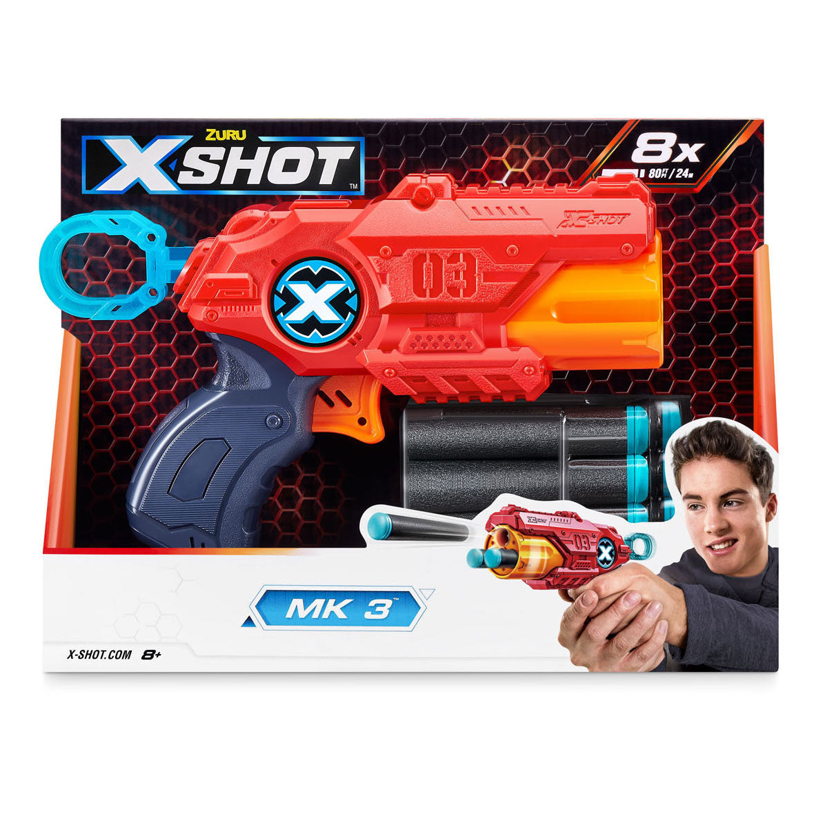 Zuru x-shot dart pistool met 8 pijlen