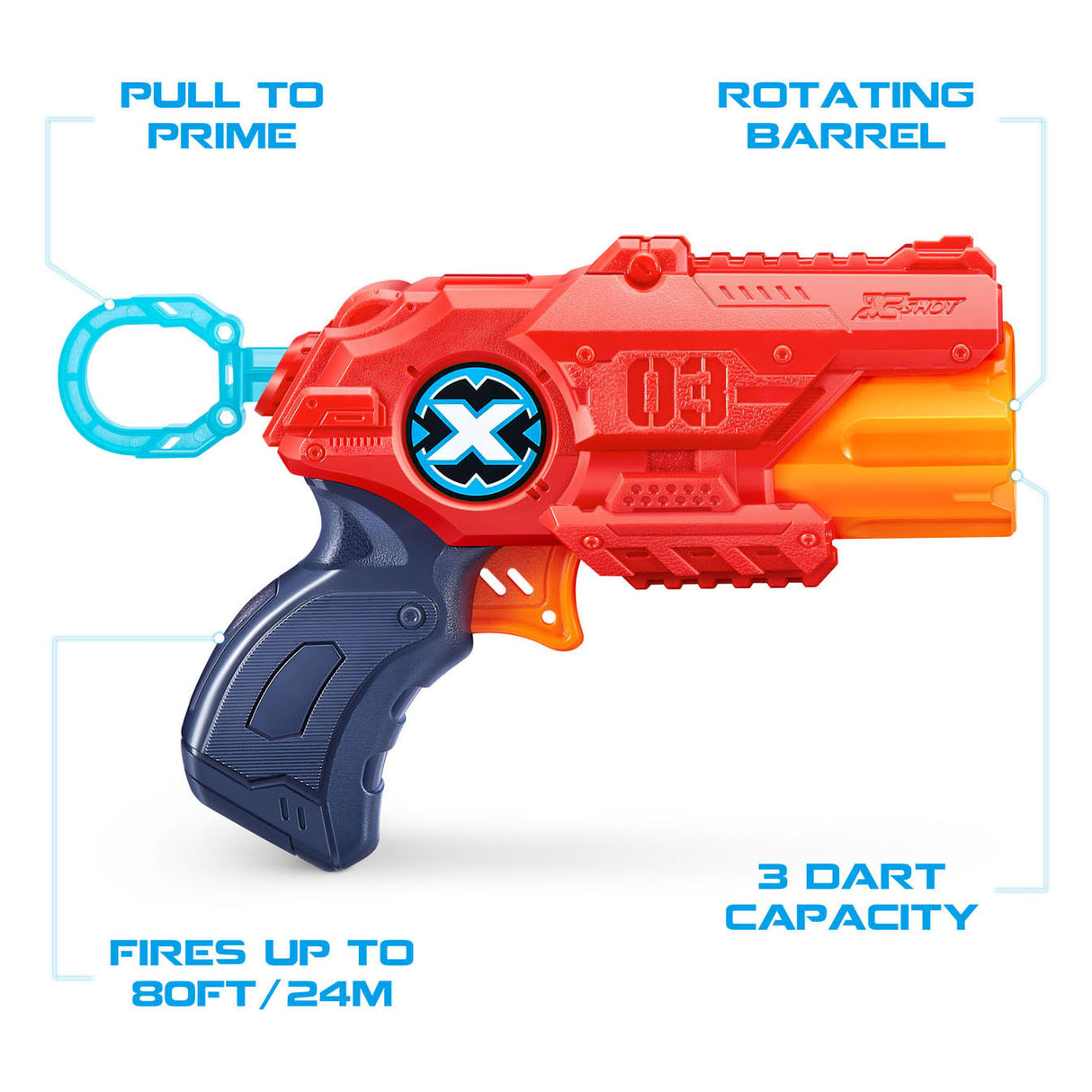 Pistolet zuru x-shot dart avec 8 flèches