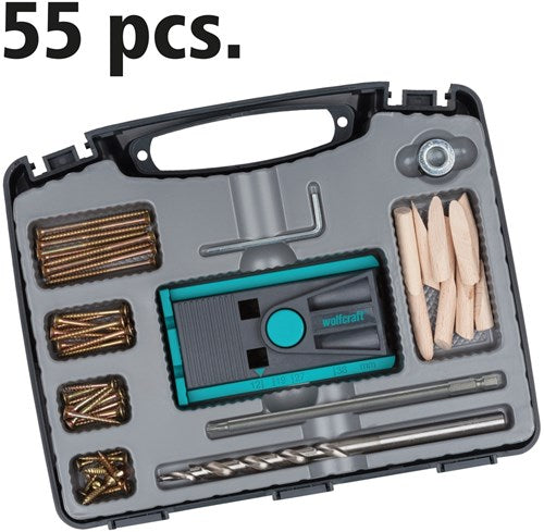 Wolfcraft - undercover jig set - pocket hole jig - pocket boormal - tx 55-dlg. - 4642100