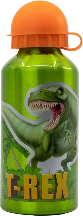 Stor aluminium fles 400 ml | dinosaurussen