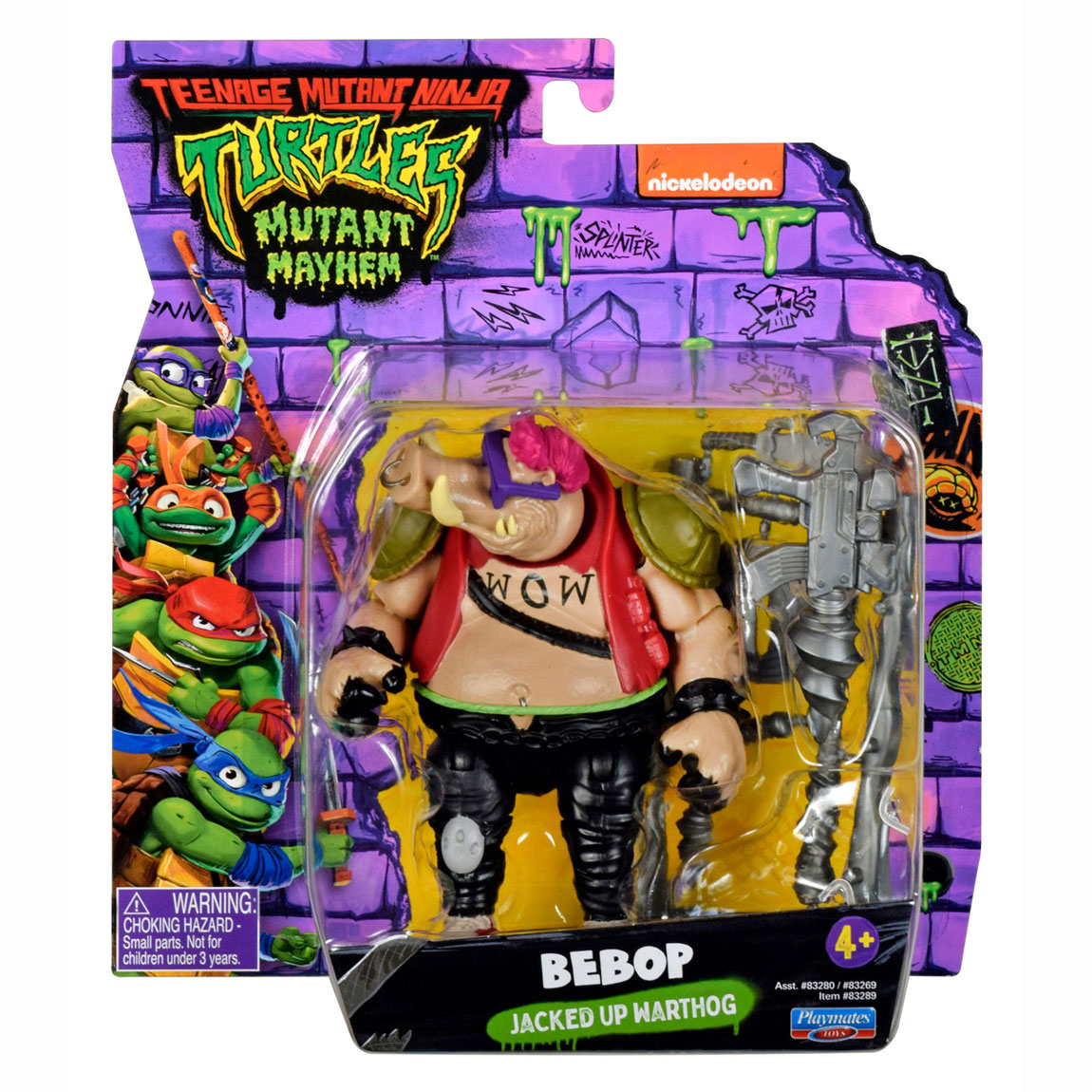 Boti najstniški mutant ninja želve Speel figura Bebop je bil priklenjen