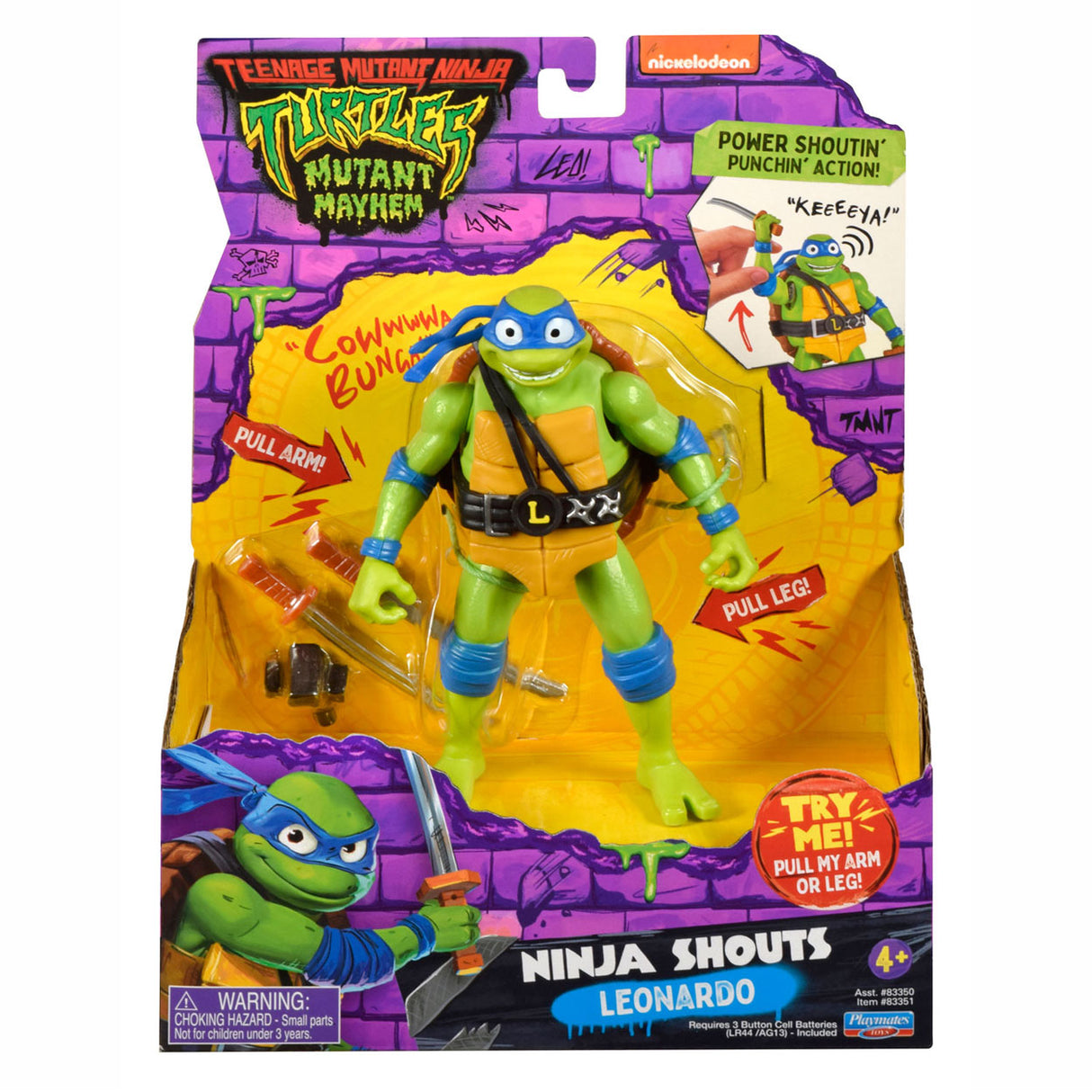 Boti Teenage Mutant Ninja Turtles Ninja ruft Speel Figur Leonardo