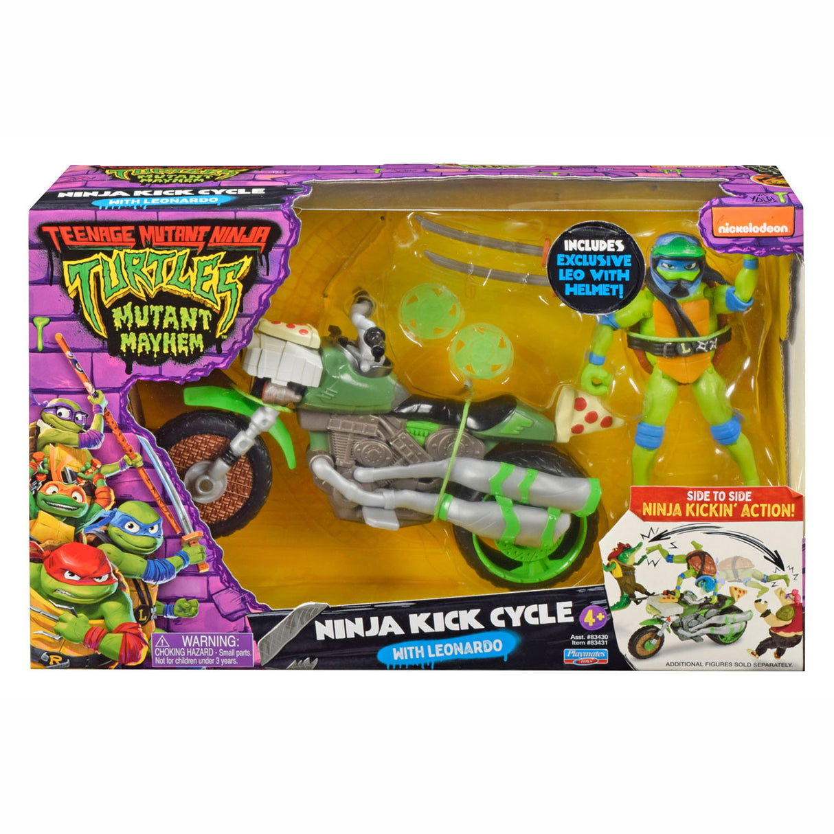 Boti Teenage Mutant Ninja Turtles Ninja Kick Cycle Motor mit Leonardo