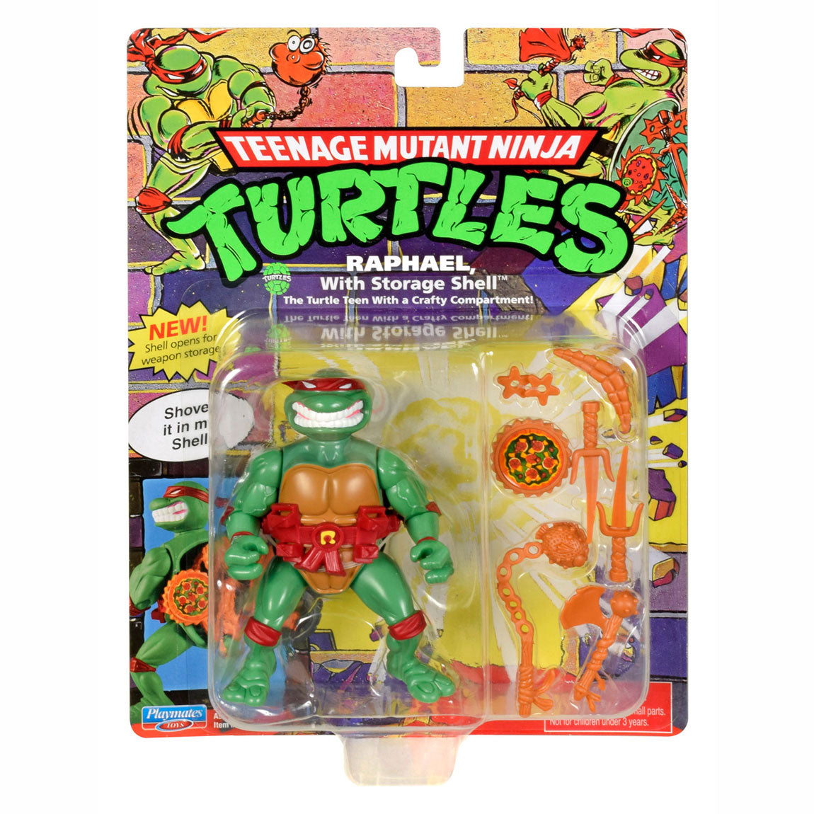 Boti Teenage Mutant Ninja Turtles Spelar Figur med Storage Shield Raphael