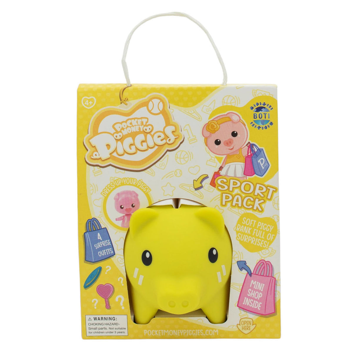 Boti pockey money piggies speelfiguur met spaarpot sports pack