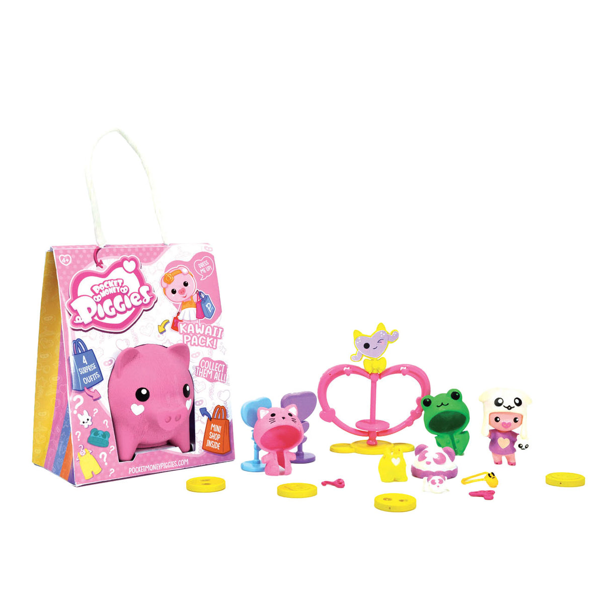 Boti pockey money piggies speelfiguur met spaarpot kawaii pack