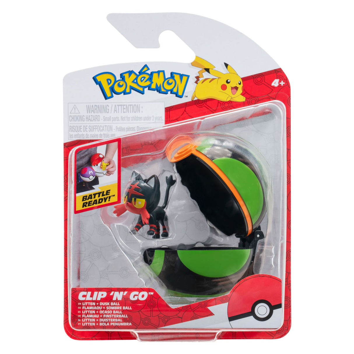 Boti pokémon clip 'n' go liten dusk ball speelset, 2dlg.