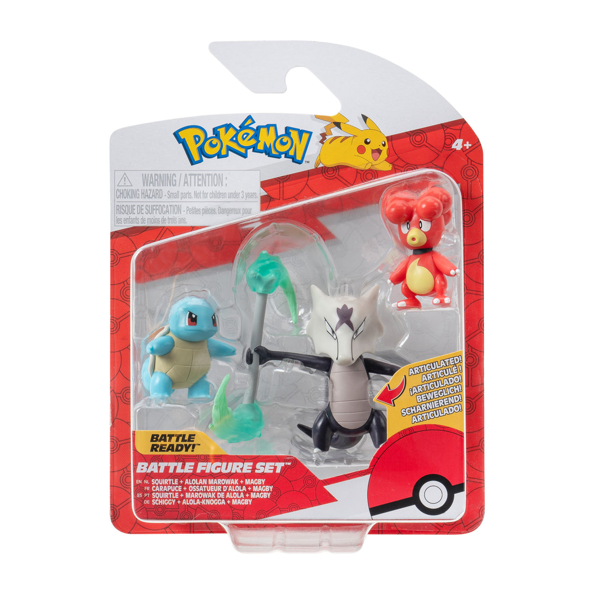 Boti Batte Figur Set Magby, Alolan, Marow, 3st.