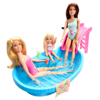 Barbie zwembad met pop