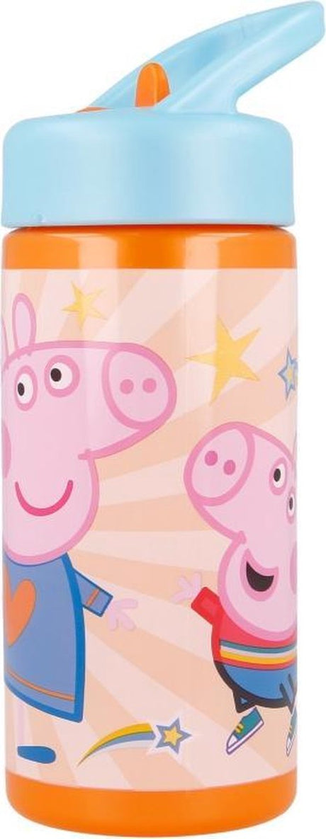 Star peppa pig drinkfles - waterfles - oranje - 400 ml