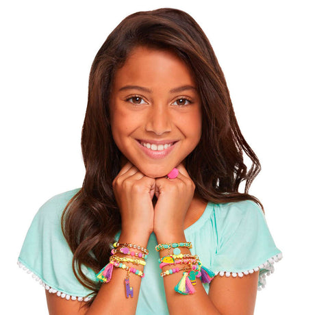 Make it real - neon armbanden met bedeltjes maken - maak 10 armbanden en een ring