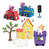 Gear2play peppa pig whizz around - peppa's rondweg door de stad speelset - modulaire rijbaan voor whizz around voertuigen - interactief met muziek en geluid