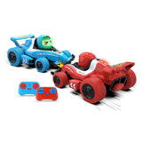 Gear2play rc neon bumper cars pro duoset - rc formule 1 battle cars - ga een botsduel aan!