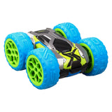 Exost rc 360 cross mx bestuurbare stuntauto blauw groen - 12 km u