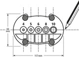 Wolfcraft - boormal - boorhulp voor recht boren - boorhulpstuk - boren op rond materiaal of hoeken - 4685000