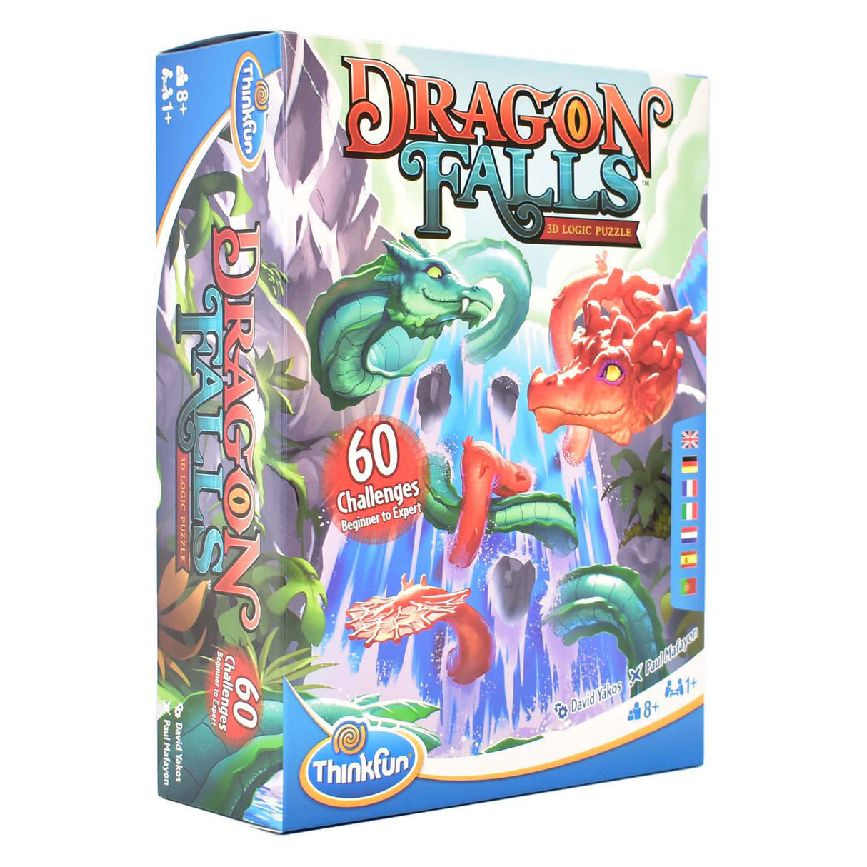Thinkfun dragon falls 3d denkpuzzel, 60 challenges